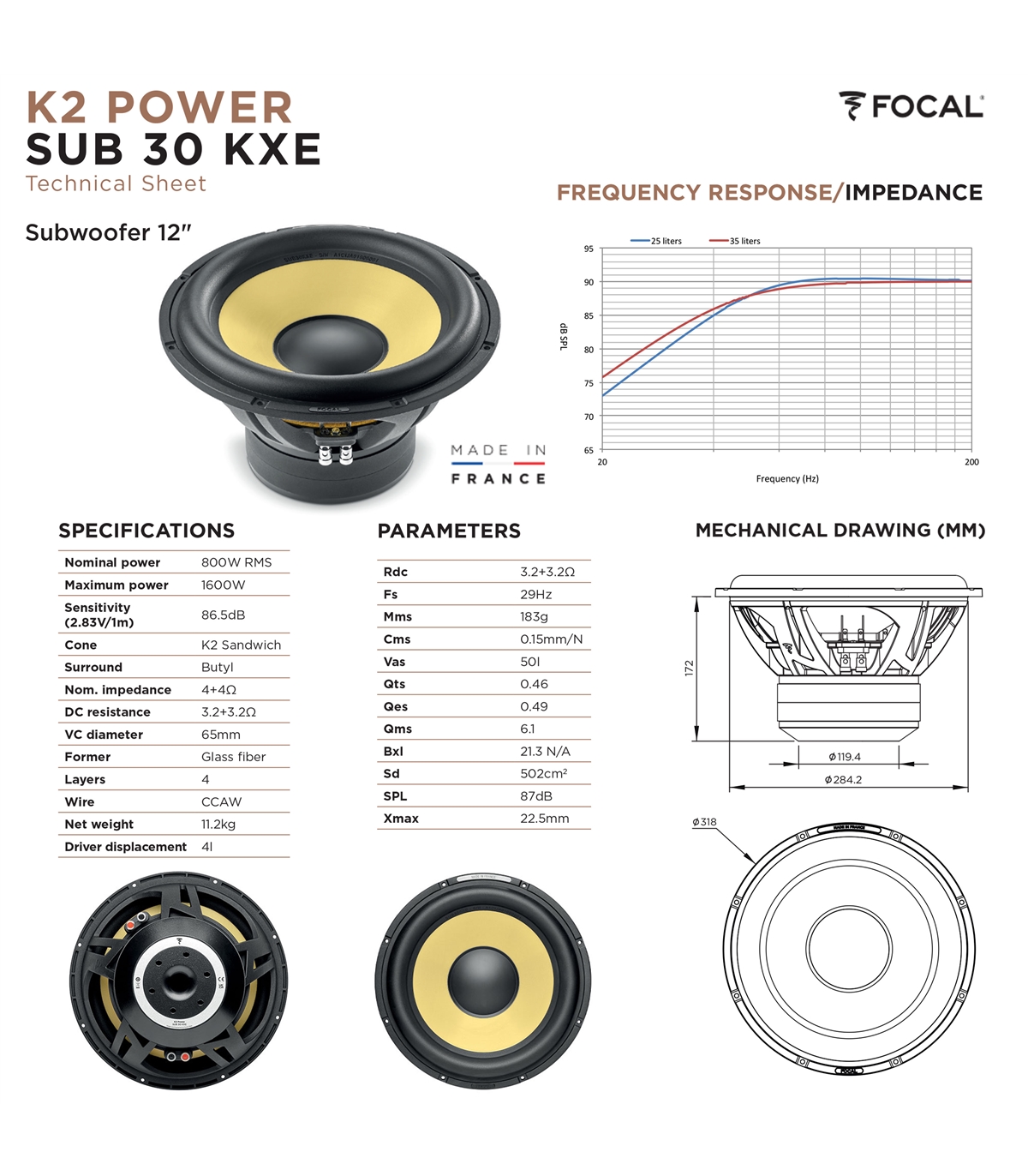 Subwoofer Focal K2 Power 30cm 30KXE - Image 3