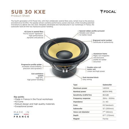 Subwoofer Focal K2 Power 30cm 30KXE - Image 7
