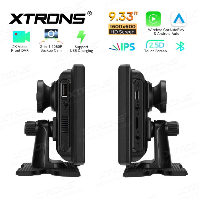 Monitor Android Auto e Apple CarPlay 9.33" c/ câmera traseira - Image 11