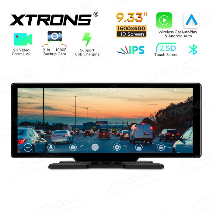 Monitor Android Auto e Apple CarPlay 9.33" c/ câmera traseira - Image 5